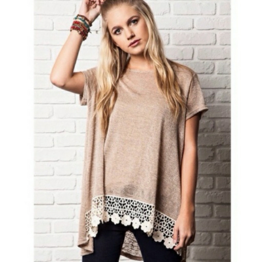⭐NEW! Belle Boho Chic Mocha Top